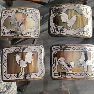 Handmade Texas longhorn buckles